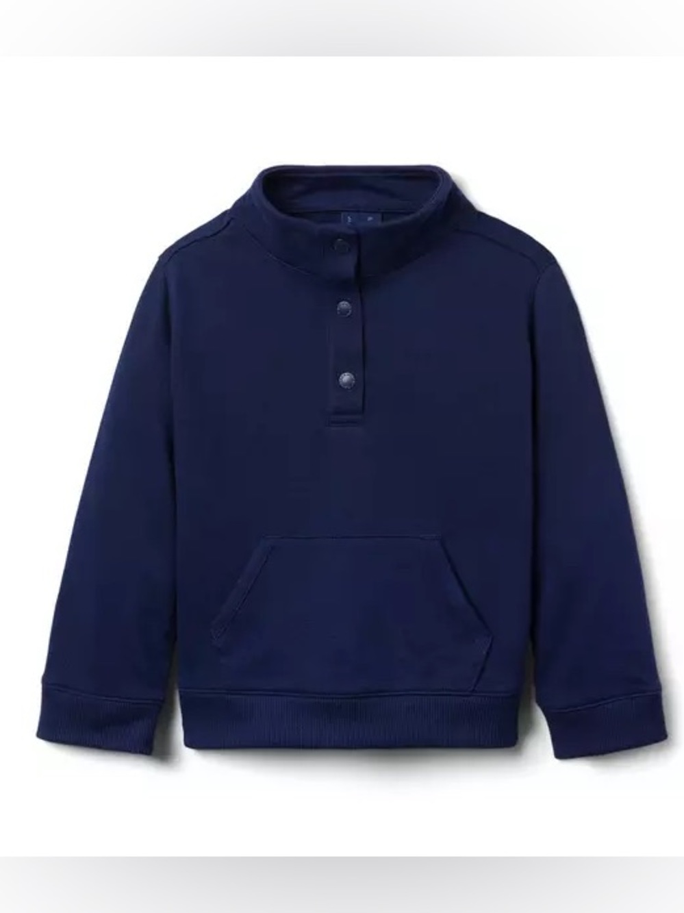 Janie and Jack Navy French Terry Half Snap Pullover size 3